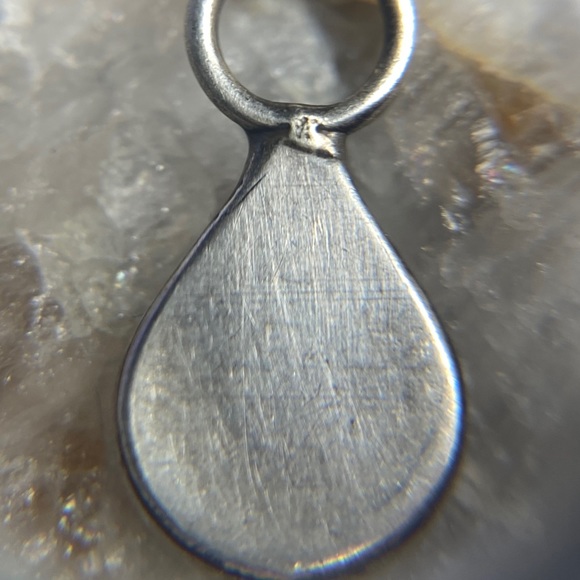 Sterling Silver & Turquoise Teardrop Pendant 925 - Picture 9 of 10